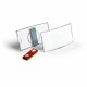 DURABLE Deluxe Convex & Magnetic Name Badge - 1-9/16" x 2-15/16" Insert - Acrylic - Transparent - 25 / Box