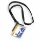 DURABLE ID Badge Deluxe Holder Lanyard - 4/5" x 17" Lanyard - Black - 10 / Box