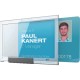 DURABLE PUSHBOX Mono Security Card Holder for One Card - 2-1/10" x 3-1/4" - Horizontal or Vertical - Plastic - Transparent - 10 