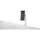 DURABLE TABLET HOLDER Desk Mount Clamp - Swivel Arm, Fits most 7"-13" Tablets, 360 Degrees Rotation with Anti-Theft Device, Silv