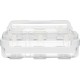 Deflecto Stackable Caddy Organizer - 6.5" Height x 14" Width x 10.5" Depth - White - Plastic - 1 Each