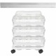 Deflecto Stackable Caddy Organizer Multi-Pack Bundle - 17.3" Height x 16" Width x 11" DepthFloor - White - 1 / Set