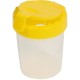 Deflecto Antimicrobial Kids No Spill Paint Cup Yellow - Paint, Brush - 3.93"Height x 3.46"Width x 3.93"Depth - 1 Each - Yellow -