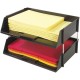 Deflecto Industrial Tray Side-Load Stacking Tray - 1500 x Sheet - 2 Tier(s) - 3.5" Height x 16.5" Width x 11.8" Depth - Black - 