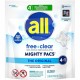 Dial All Free Clear Mightypacs Laundry Pods - 39 / Pack - No-mess, Easy to Use - Clear