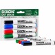 Ticonderoga Dry Erase Markers - Broad, Fine Marker Point - Chisel Marker Point Style - Assorted - 4 / Pack